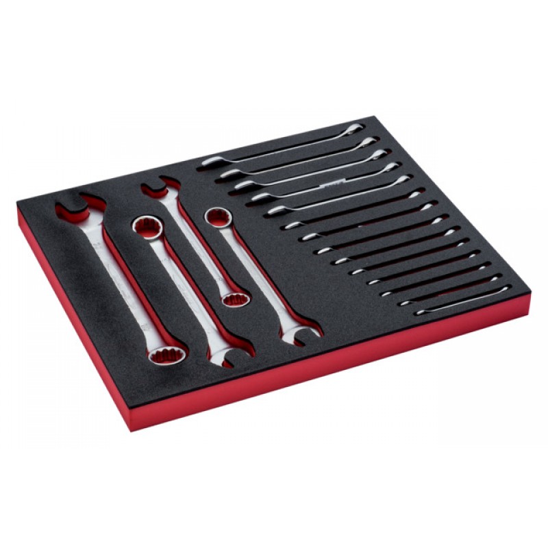 FF1F3002 FitandGo 2/3 αφρώδες ένθετο γερμανοπολύγωνα κλειδιά σετ - 18 τεμάχια BAHCO