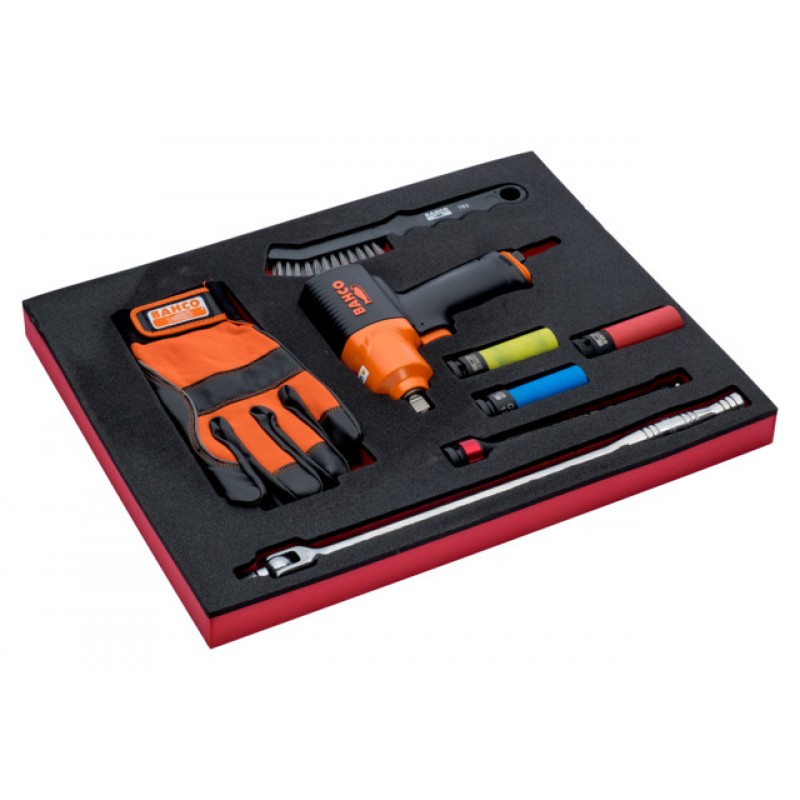 FF1F5012 FitandGo 2/3 αφρώδες ένθετο 1/2 Mini αερόκλειδο κρουστικό σετ - 9 τεμάχια BAHCO