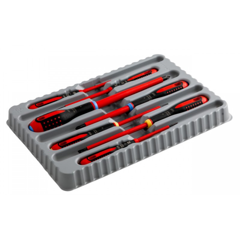 BE-9888S ERGO™ VDE μονωμένο κατσαβίδια σετ με 3-υλικών χειρολαβή - 7 τεμάχια BAHCO