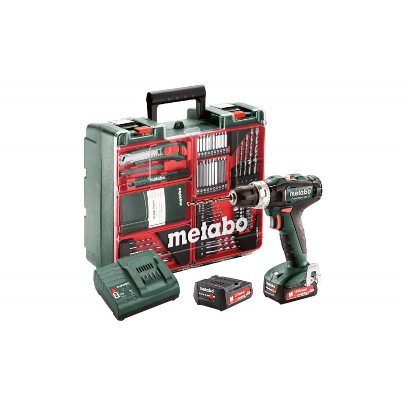 Metabo 12 Volt Κρουστικό Δραπανοκατσάβιδο Μπαταρίας PowerMaxx SB 12 Set
