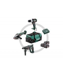 Metabo 18 V Combo Set Μπαταρίας 3.1 SB 18 LT BL + W 18 L 9-125 Quick + KH 18 LTX 24