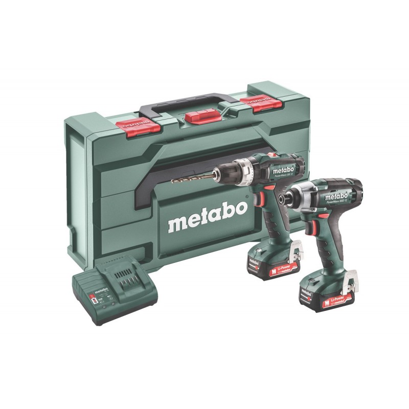 Metabo 12 Volt Combo Set Μπαταρίας 2.7.2 PowerMaxx SB 12 + PowerMaxx SSD 12