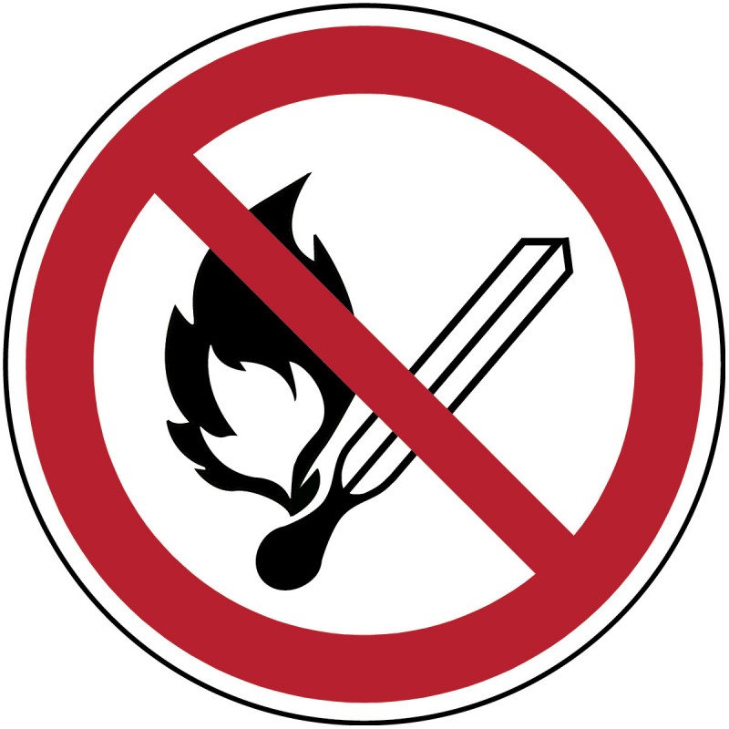 P003 - Απαγορεύεται η ανοικτή φλόγα, η φωτιά, ελεύθερη πηγή ανάφλεξης και το κάπνισμα