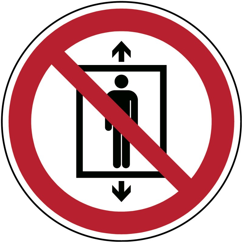 P027 - Μην χρησιμοποιείτε αυτόν τον ανελκυστήρα για άτομα