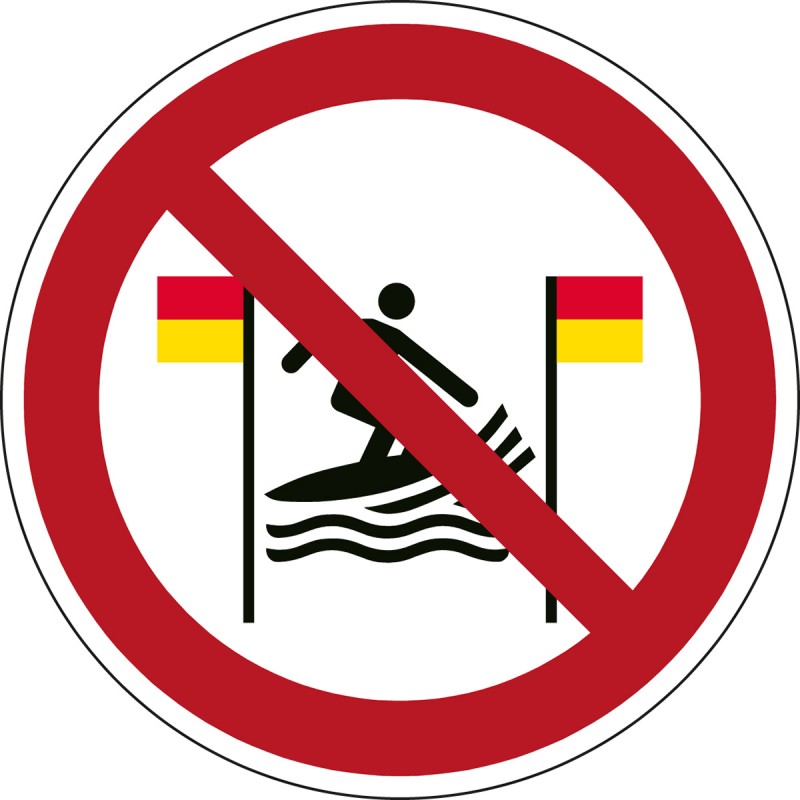 P064 - Απαγορεύεται το σέρφινγκ ανάμεσα στις κόκκινες και κίτρινες σημαίες