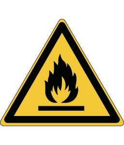W021 - Προσοχή Κίνδυνος πυρκαγιάς / Εύφλεκτα υλικά