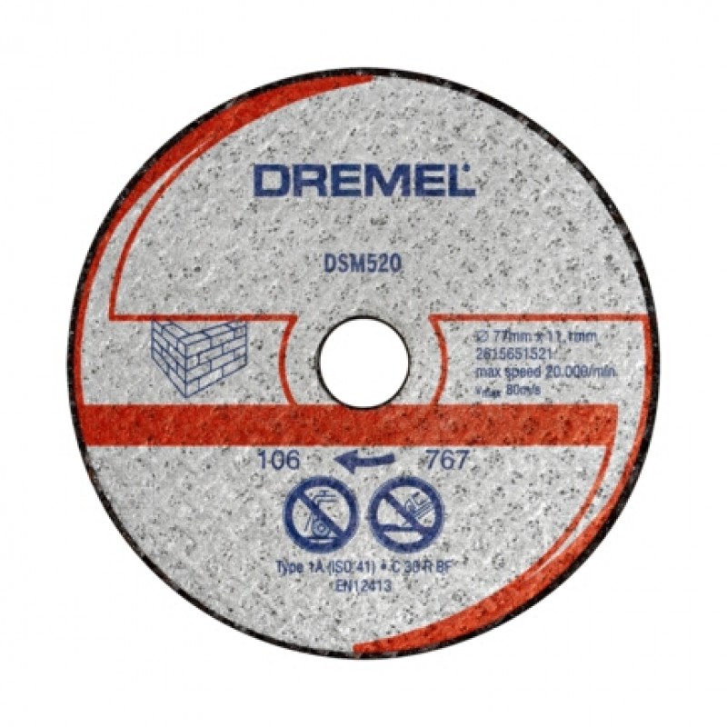 DSM520 - δίσκος κοπής τοιχοποιίας 2τεμ. DREMEL