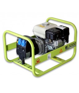 E3200 Ηλεκτρο - Γεννήτρια Βενζίνης 1-Φασική 2,5 kVA με Χειρόμιζα και χειροκίνητο πίνακα ελέγχου Honda GX160 PRAMAC