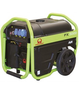 PX5000 Ηλεκτρο - Γεννήτρια Βενζίνης 1-Φασική 3,0 kVA με Χειρόμιζα και χειροκίνητο πίνακα ελέγχου + AVR (αυτόματο ρυθμιστή τάσης) PRAMAC OHV PRAMAC